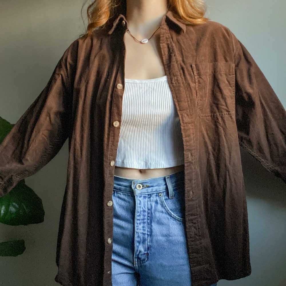 vintage dockers corduroy button up